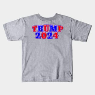 Patriotic Red White Blue TRUMP 2024 Kids T-Shirt